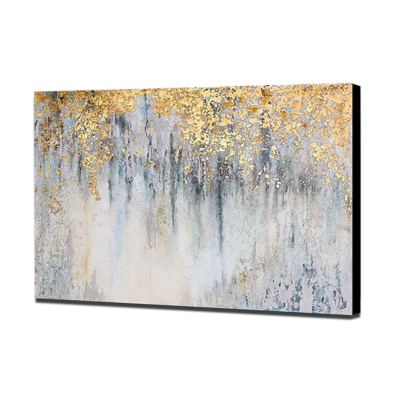 Handmade Oil Painting Canvas Wall Art Decoration Golden Fleeting Abstract for Home Decor Rolled Frameless Unstretched Painting 5
