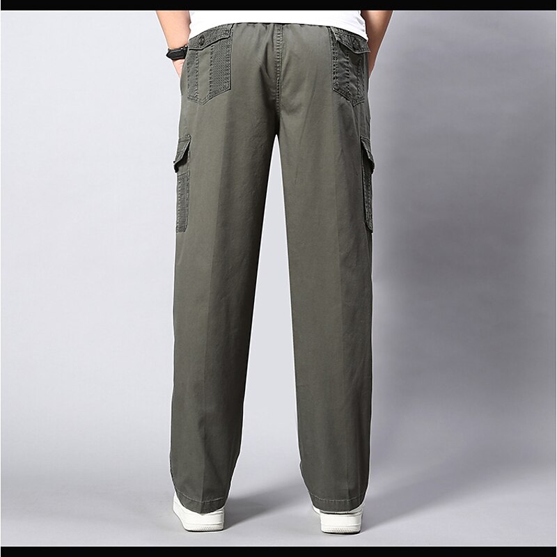 Men's Hiking Pants Trousers Work Pants Tactical Pants Military Spring Winter Outdoor Regular Fit Ripstop Windproof Multi-Pockets Quick Dry Pants / Trousers Bottoms Dark Grey Black Cotton Hunting2