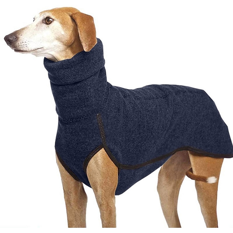 Fleece Dog Apparel Winter Warm Dog Coat Doggie Turtleneck Cozy Jacket Soft Shirt Vest Pet Outfits for Small Medium Large Dogs Greyhound4