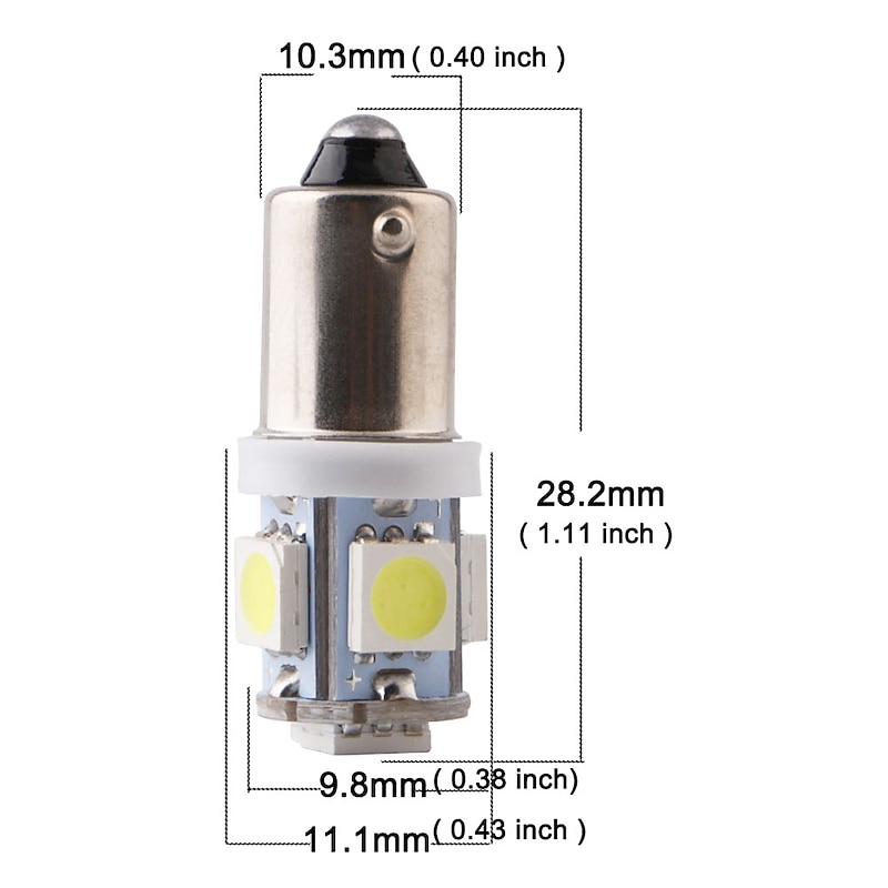 10Pcs 4Pcs 2Pcs T10 BA9S E10 G4 Wedge 5-SMD 5050 LED Light Bulbs W5W 2825 158 192 168 194 Interior Reading Dome Map Cargo Trunk Door Doorstep Courtesy License Plate Side Marker Light4