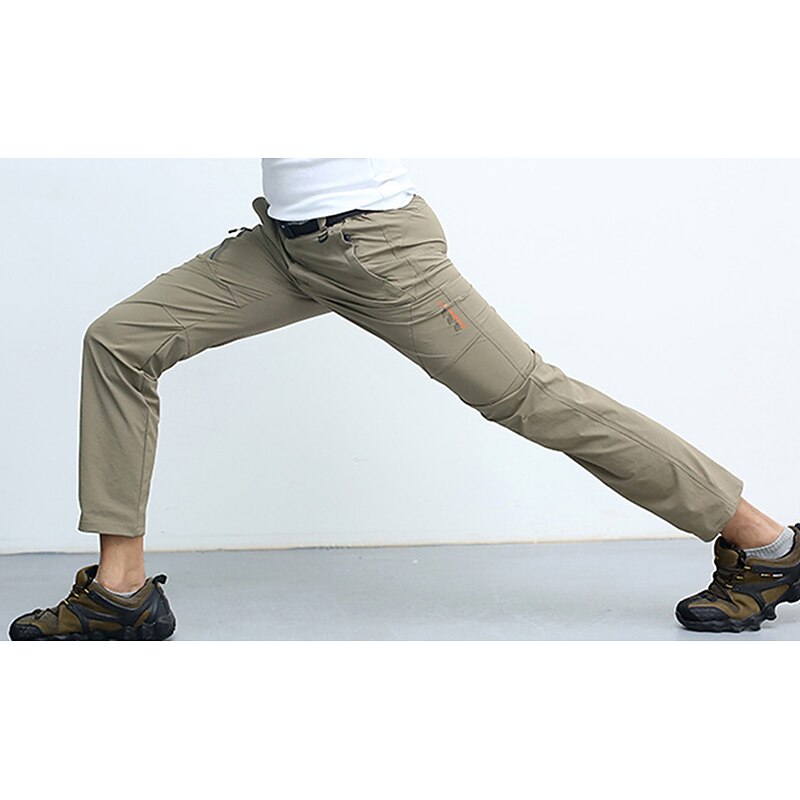 Men's Hiking Pants Trousers Summer Outdoor Waterproof Skin Friendly Quick Dry Multi Pockets Pants / Trousers Bottoms Elastic Waist Zipper Pocket Dark Grey Black Spandex Camping / Hiking Hunting4