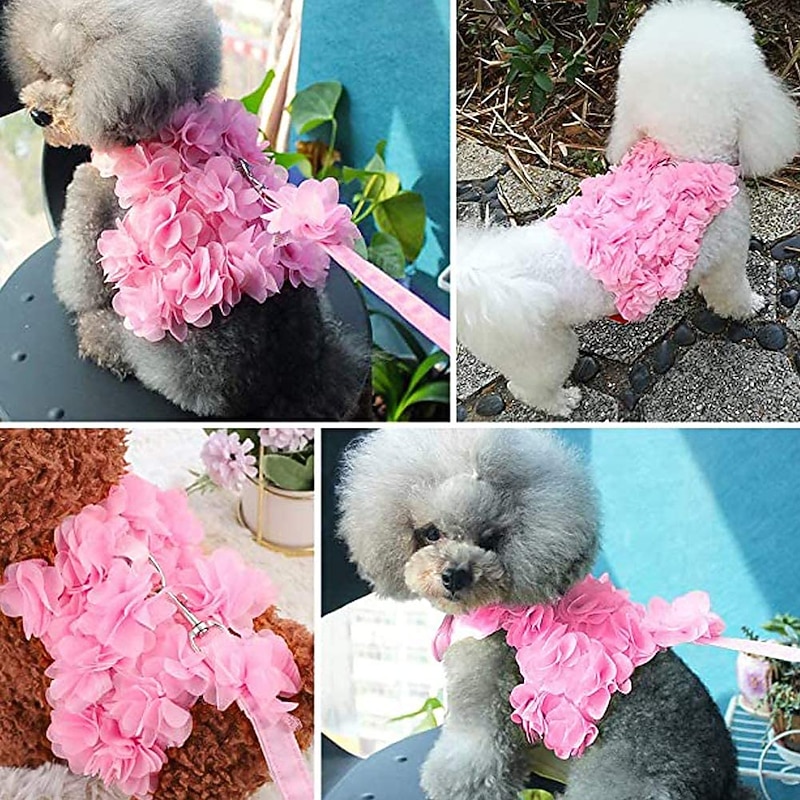 Dog Cat Pets Harness Walking Cute and Cuddly Bowknot Bowknot Flower Flower / Floral Husky Alaskan Malamute Golden Retriever3