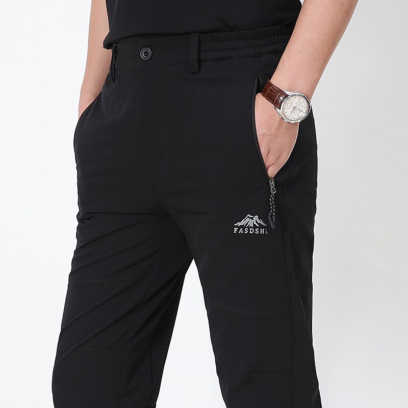 Men's Hiking Pants Trousers Summer Outdoor Windproof Quick Dry Zipper Pocket Wear Resistance Bottoms Black Army Green Hunting Fishing Climbing M L XL XXL XXXL2
