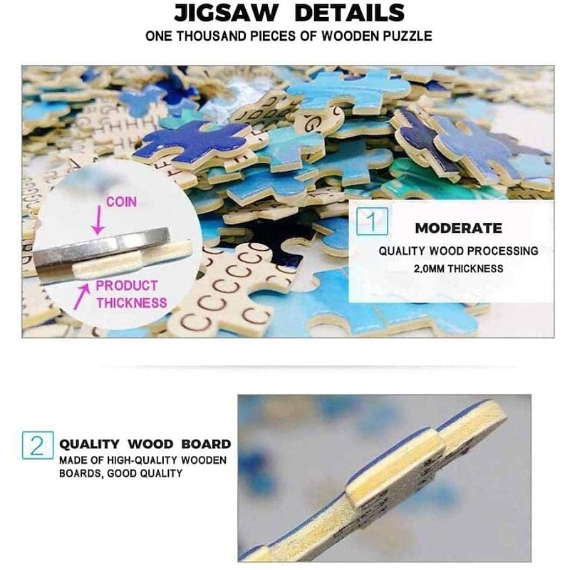 1000 Piece Jigsaw Puzzle for Adults,Ship Cartoon Pirate Ship Jigsaw Puzzle Adult Puzzle Jumbo Adults' Toy Gift3