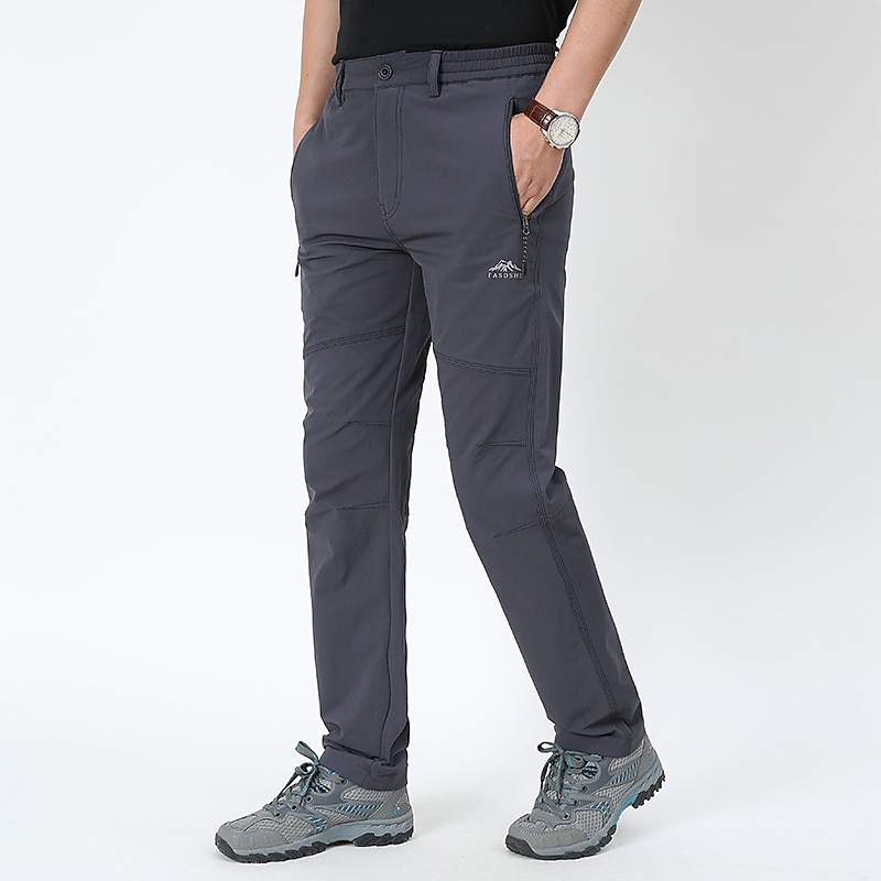 Men's Hiking Pants Trousers Summer Outdoor Windproof Quick Dry Zipper Pocket Wear Resistance Bottoms Black Army Green Hunting Fishing Climbing M L XL XXL XXXL