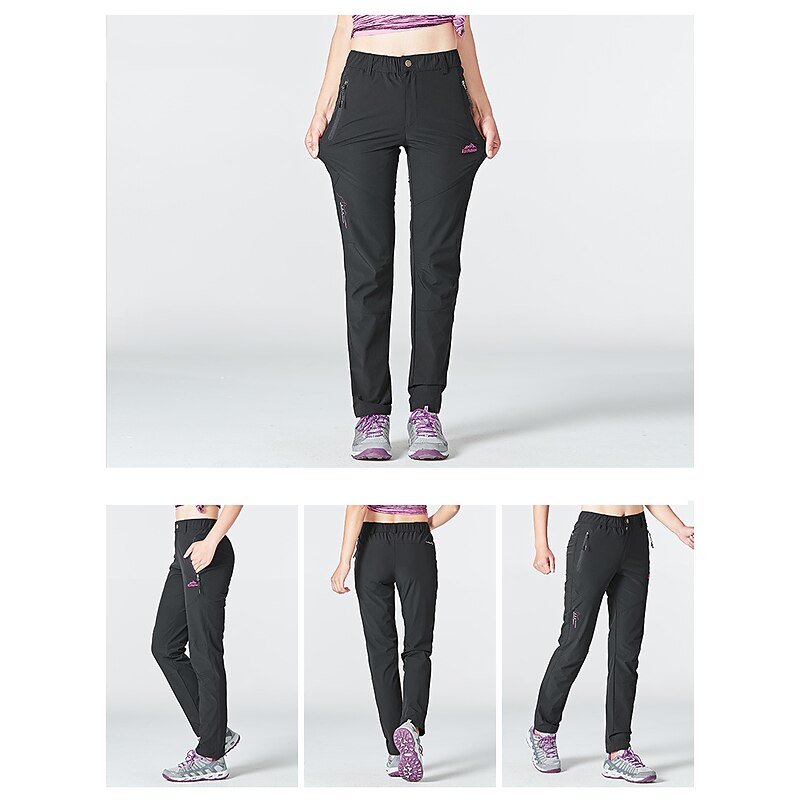 Women's Hiking Pants Trousers Summer Outdoor Windproof Quick Dry Lightweight Stretchy Bottoms Black Purple Elastane Hunting Fishing Climbing M L XL XXL XXXL4