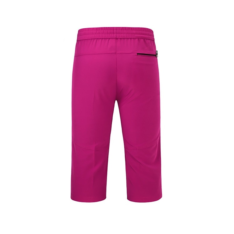 Women's Hiking Shorts Summer Outdoor 12" Quick Dry Lightweight Soft Stretchy Capri Pants Below Knee Black Rose Red Hunting Fishing Climbing L XL XXL XXXL 4XL3