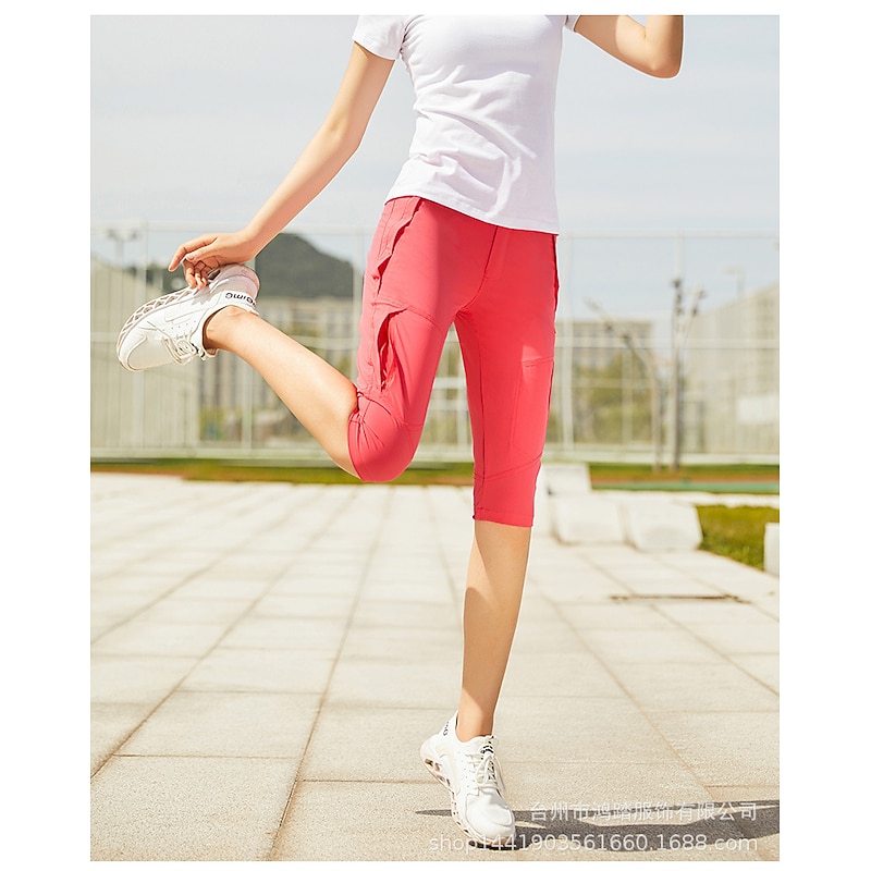 Women's Hiking Shorts Summer Outdoor 10" Quick Dry Lightweight Soft Stretchy Shorts Knee Length Black Yellow Hunting Fishing Climbing M L XL XXL XXXL2