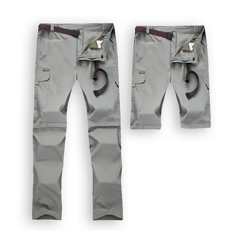 Men's Convertible Zip Off Pants Hiking Pants Trousers Summer Outdoor Skin Friendly Comfort Quick Dry Wear Resistance Bottoms Black Army Green Hunting Fishing Climbing S M L XL XXL