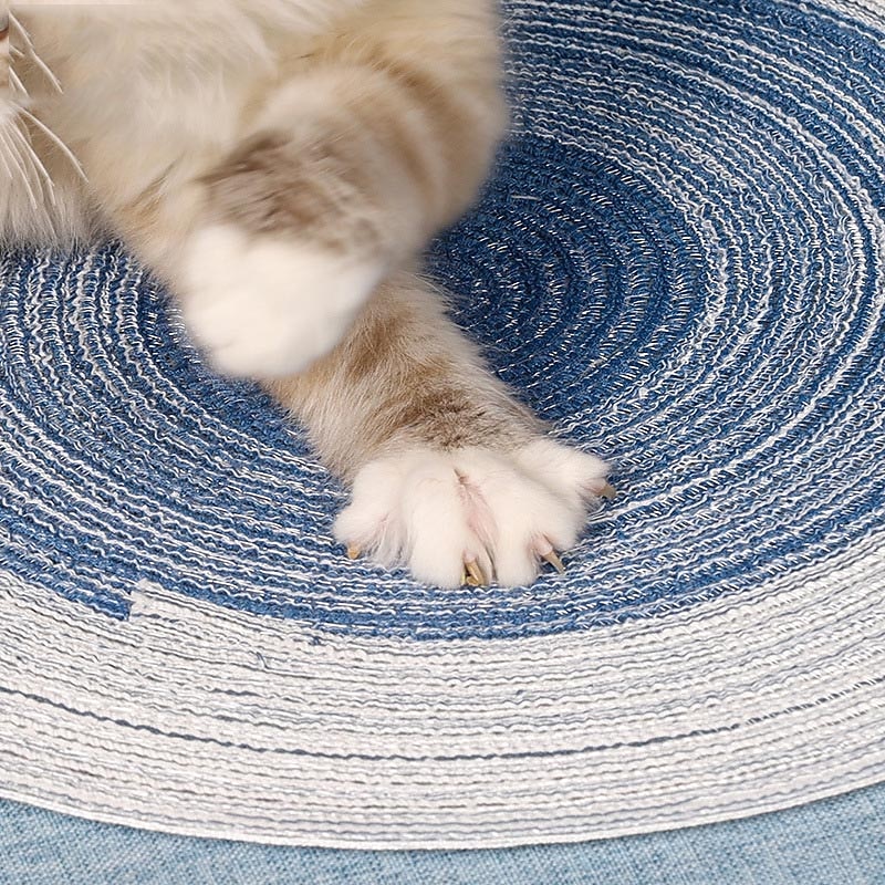 Cat Scratcher Mat Cat Scratching Carpet Pad Color Block Donuts Relieves Stress Washable For Indoor Use Cotton for Large Medium Small Dogs and Cats2