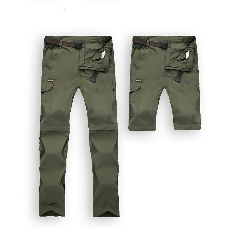 Men's Convertible Zip Off Pants Hiking Pants Trousers Summer Outdoor Skin Friendly Comfort Quick Dry Wear Resistance Bottoms Black Army Green Hunting Fishing Climbing S M L XL XXL3