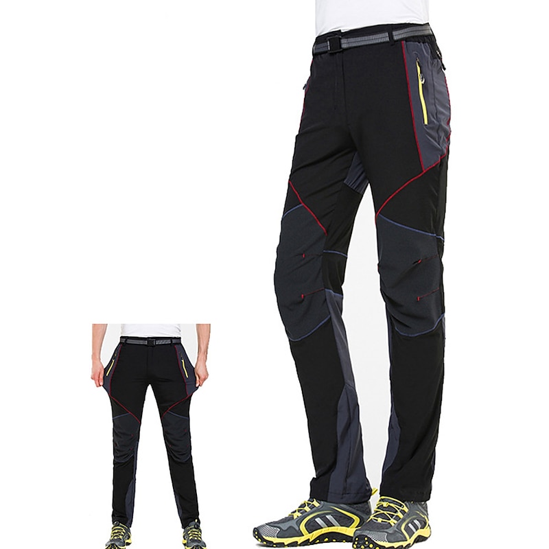 Men's Hiking Pants Trousers Patchwork Summer Outdoor Windproof Skin Friendly Quick Dry Stretchy Pants / Trousers Bottoms Black Grey Hunting Ski / Snowboard Fishing S M L XL XXL4