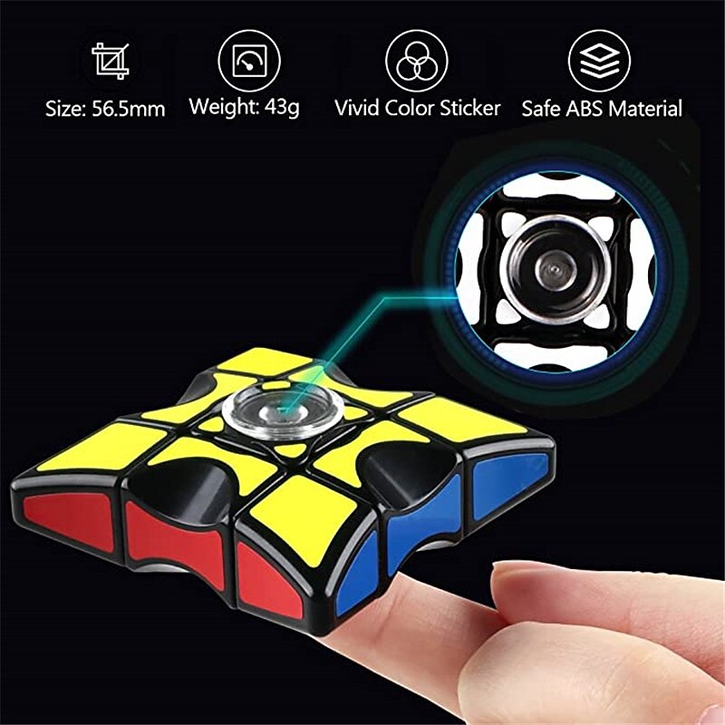 Speed Cube Set 1 pcs Magic Cube IQ Cube 1*3*3 Finger Toy Magic Cube Spinning Top Puzzle Cube Professional Level Gift SpeedToy Gift3