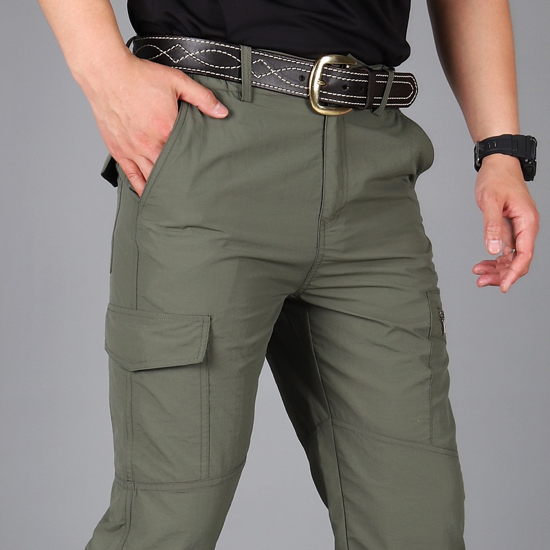 Men's Hiking Pants Trousers Work Pants Hiking Cargo Pants Tactical Pants Military Summer Outdoor Ripstop Windproof Quick Dry Stretchy Bottoms Black Green Work Hunting Fishing S M L XL XXL4
