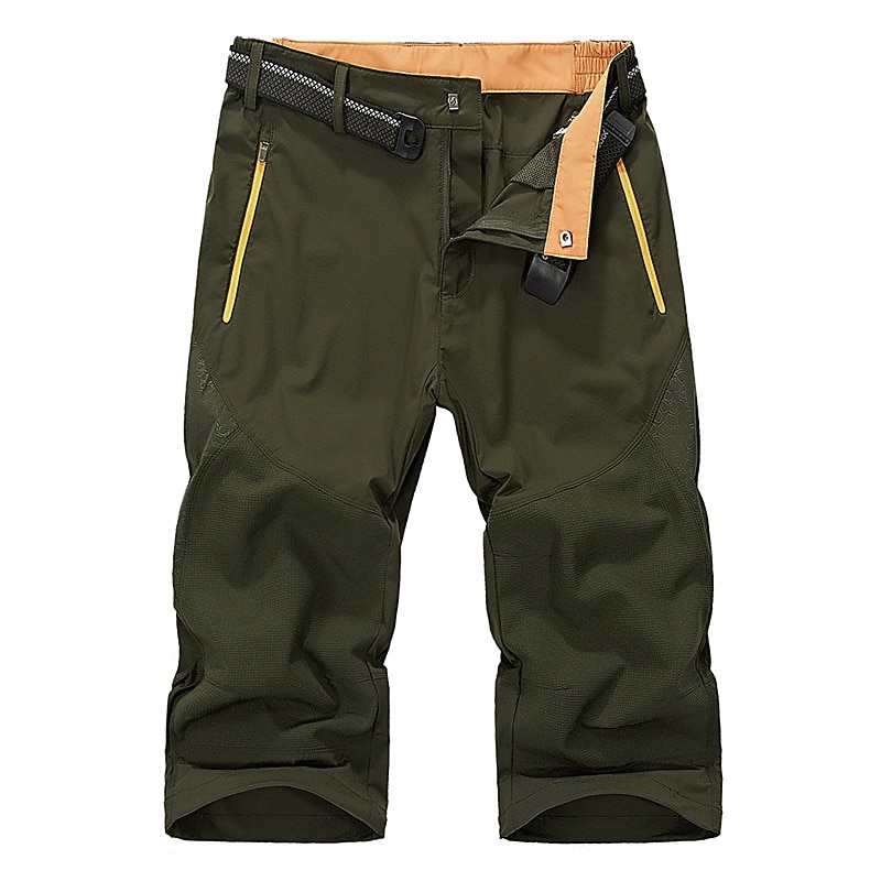 Men's Hiking Pants Trousers Hiking Shorts Military Outdoor Ripstop Pants / Trousers Capri Pants Bottoms Below Knee ArmyGreen Gray-black Work Fishing Climbing M L XL XXL XXXL4