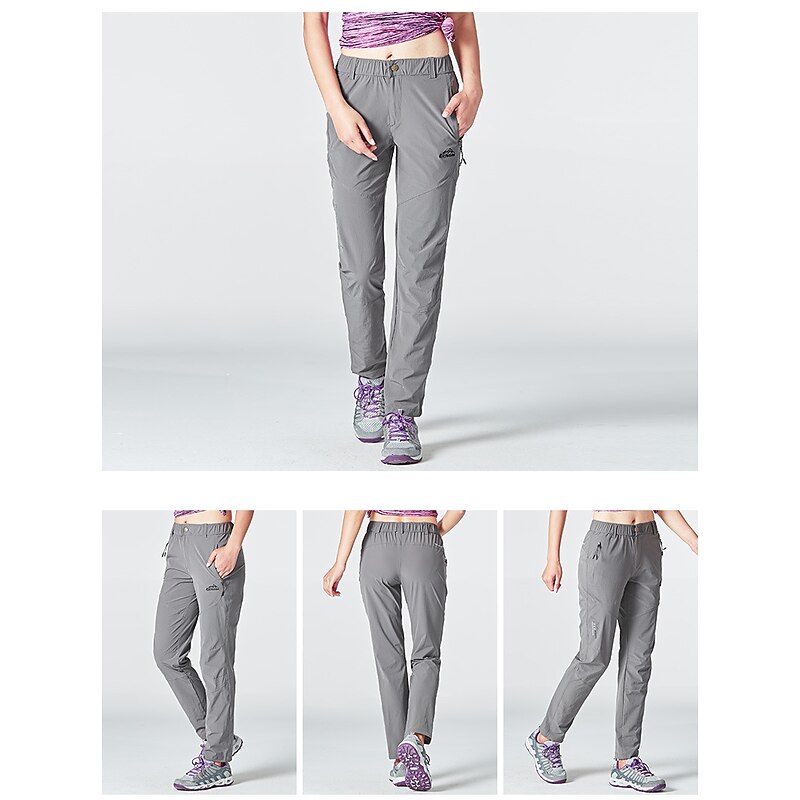 Women's Hiking Pants Trousers Summer Outdoor Windproof Quick Dry Lightweight Stretchy Bottoms Black Purple Elastane Hunting Fishing Climbing M L XL XXL XXXL2