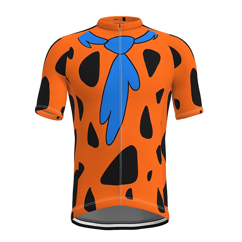Men's Cycling Jersey Graphic Patterned Funny Short Sleeve Bike Jersey Top with 3 Rear Pockets Mountain Bike MTB Road Bike Cycling Quick Dry Soft Reflective Strips Back Pocket Sports Yellow Blue Orange2