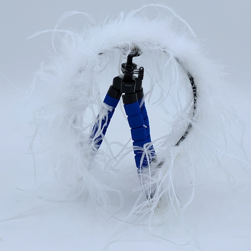 Female Cute White Feather Headband Star Bride Hair Accessories Ins Antique Headdress3