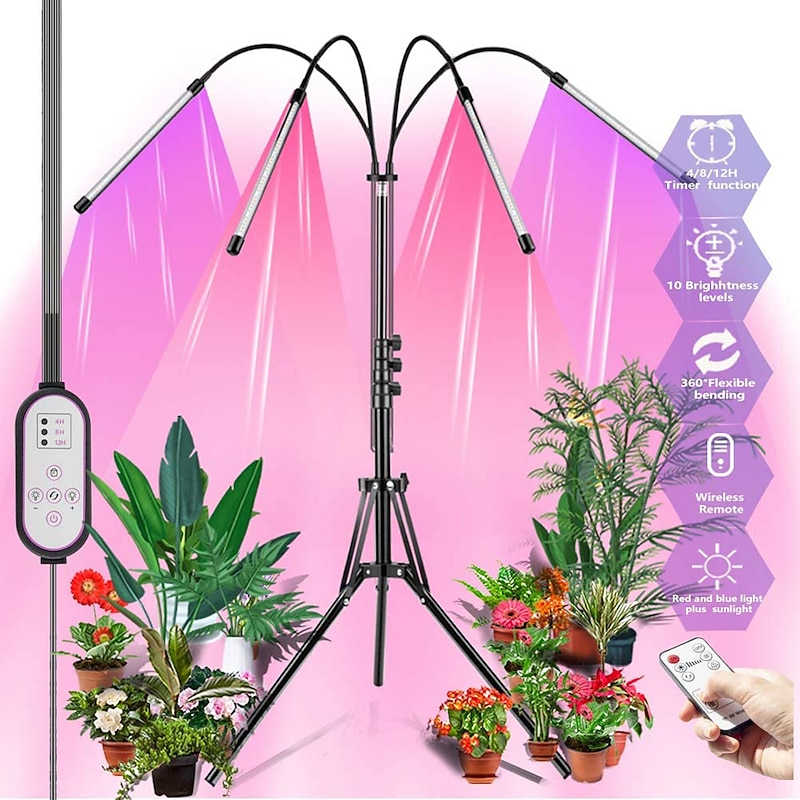 1 set 15 W 900-1000 lm 80 LED Beads Remote Control / RC Dimmable For Greenhouse Hydroponic Rigid LED Light Bars LED Grow Lights Red Blue 5 V Vegetable Greenhouse / RoHS / CE Certified / FCC2