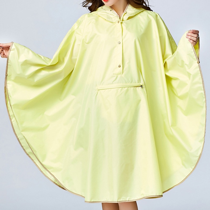 Men's Women's Rain Poncho Waterproof Hiking Jacket Rain Jacket Outdoor Waterproof Windproof Quick Dry Lightweight Raincoat Poncho Top Fishing Climbing Beach Black Yellow Royal Blue Blue