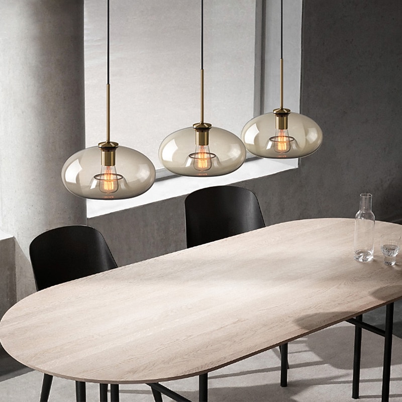 20 cm Single Design Pendant Light Glass Glass Electroplated Vintage Nordic Style 110-120V 220-240V2