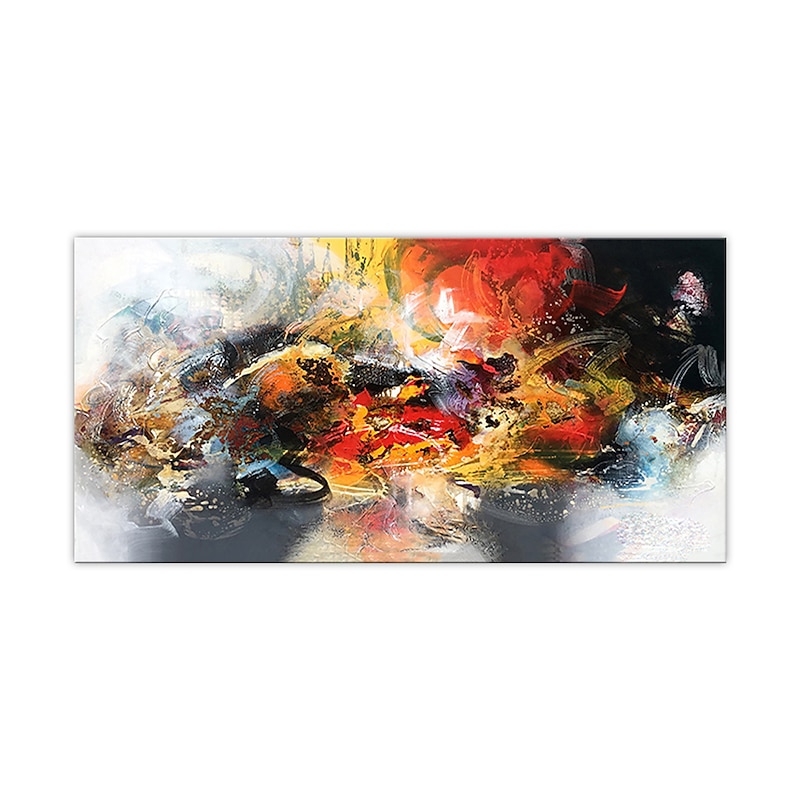 Oil Painting Hand Painted Horizontal Abstract Modern Rolled Canvas (No Frame)3