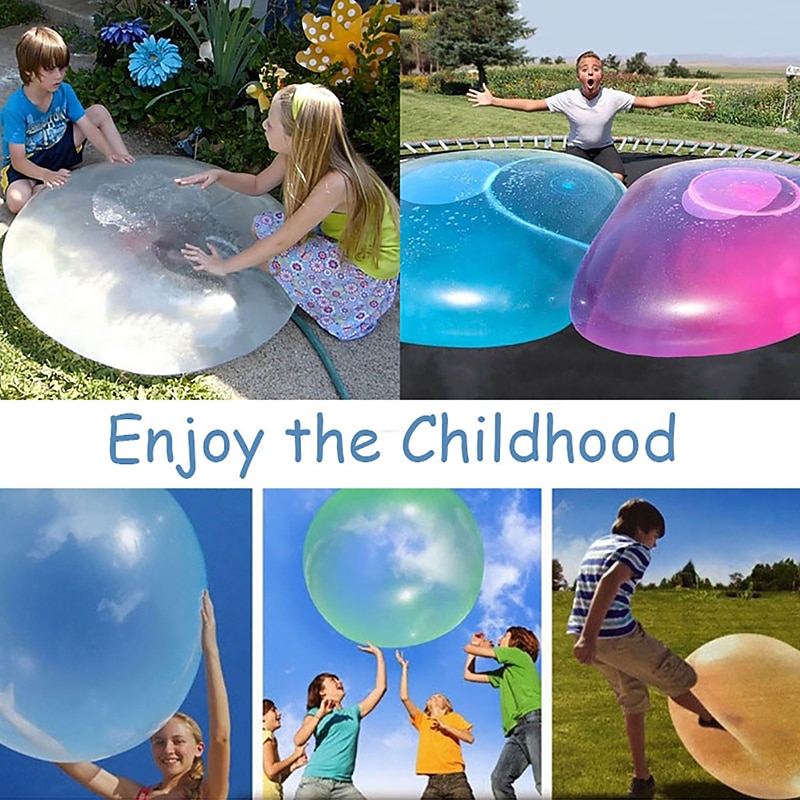 Water Bubble Ball , Balloon Inflatable Water-Filled Ball Soft Rubber Ball for Outdoor Beach Pool Party4