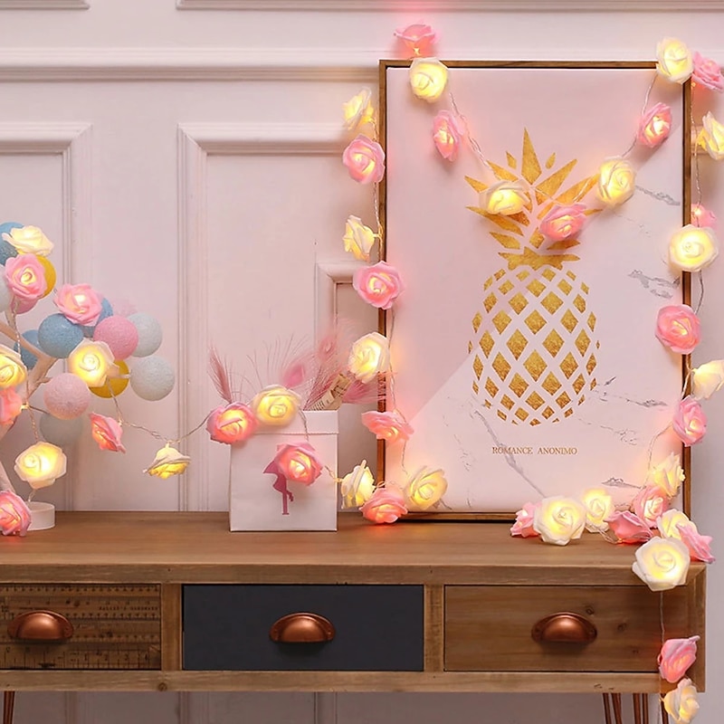 3m 6m String Lights 20/40 LEDs 1 set Warm White Christmas New Year's Party Decorative Holiday USB Powered AA Batteries Powered2