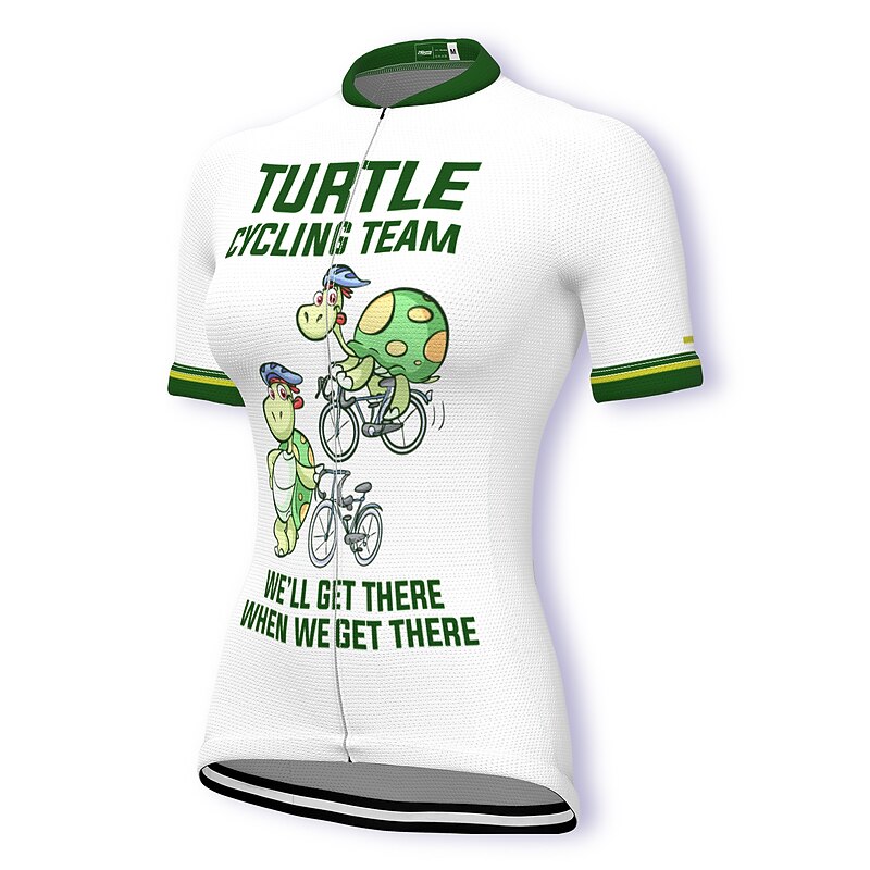 Women's Cycling Jersey Graphic Patterned Funny Short Sleeve Bike Jersey Top with 3 Rear Pockets Mountain Bike MTB Road Bike Cycling Fast Dry Quick Dry Soft Reflective Strips Sports White Yellow Pink2