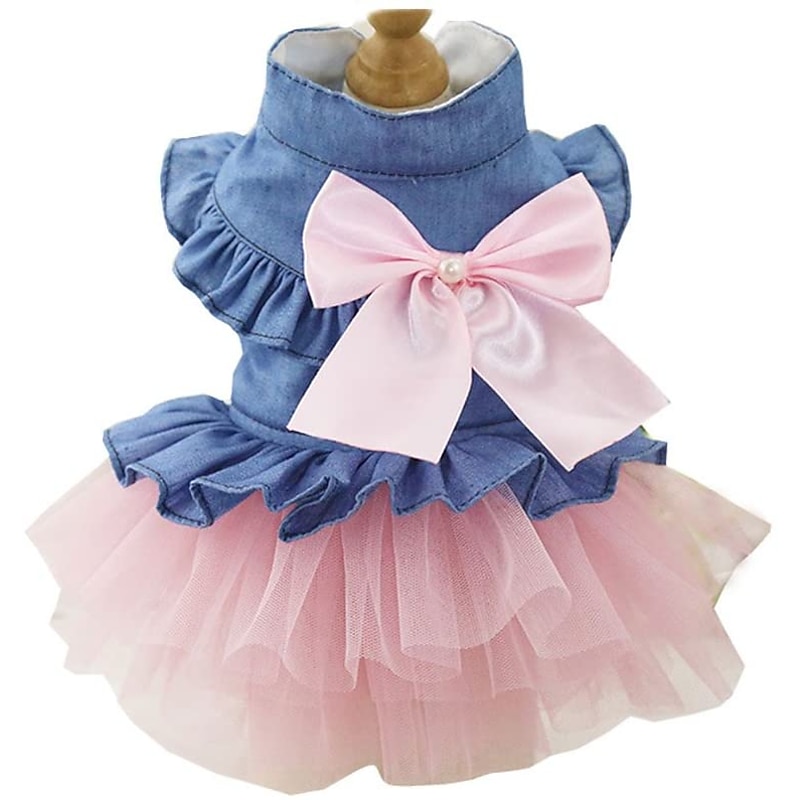Dog Dress Puppy Clothes Skirt Adorable Casual Daily Sweet Summer Spring &  Fall Dog Clothing