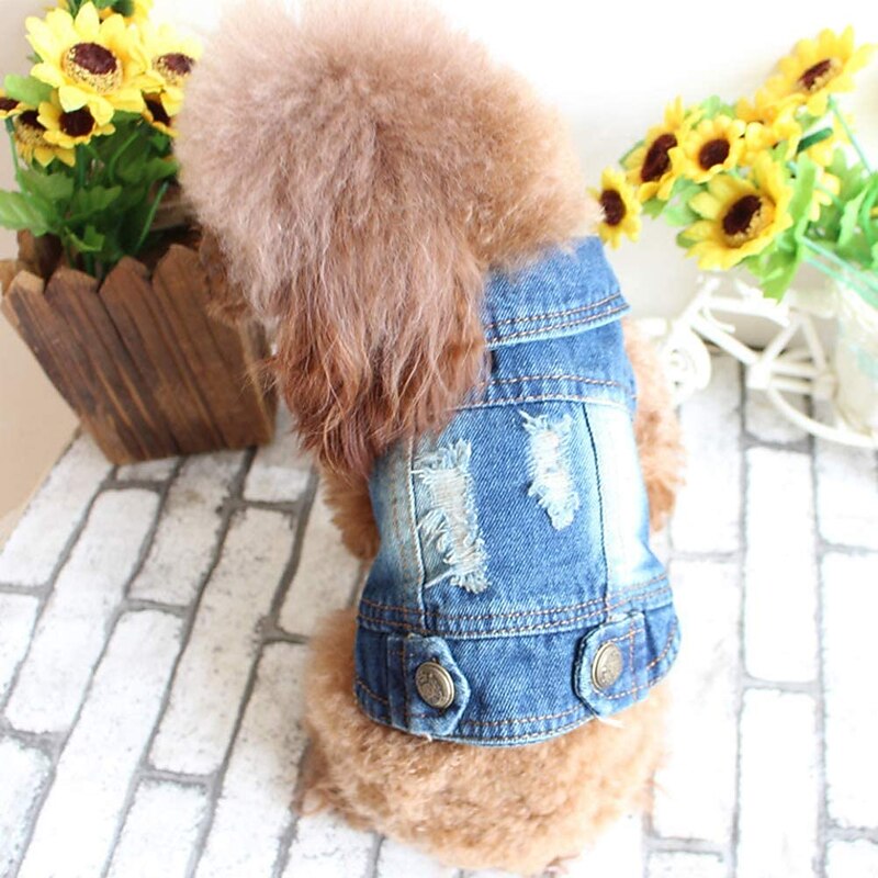 Dog Coat Denim Jacket / Jeans Jacket Jacket Puppy Clothes Sports Casual Daily Winter Outdoor Dog Clothing4