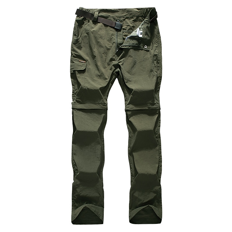 Men's Convertible Zip Off Pants Hiking Pants Trousers Work Pants Summer Outdoor Ripstop Skin Friendly Multi-Pockets Quick Dry Pants / Trousers Black Army Green Hunting Fishing Climbing M L XL XXL XXXL