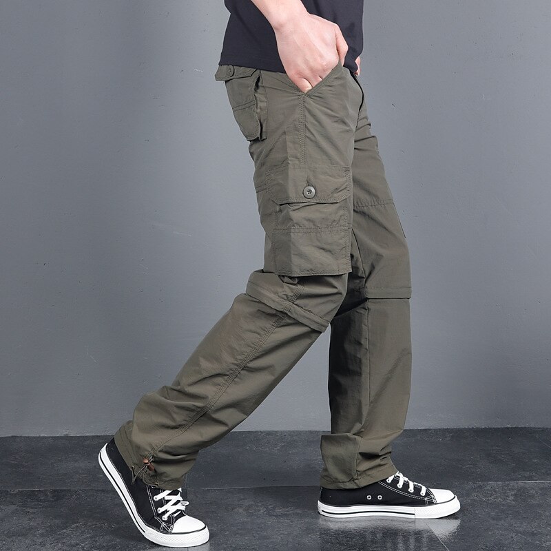Men's Convertible Zip Off Pants Hiking Pants Trousers Work Pants Summer Outdoor Regular Fit Ripstop Lightweight Soft Comfortable Bottoms Army Green Khaki Hunting Fishing Climbing M L XL XXL XXXL4