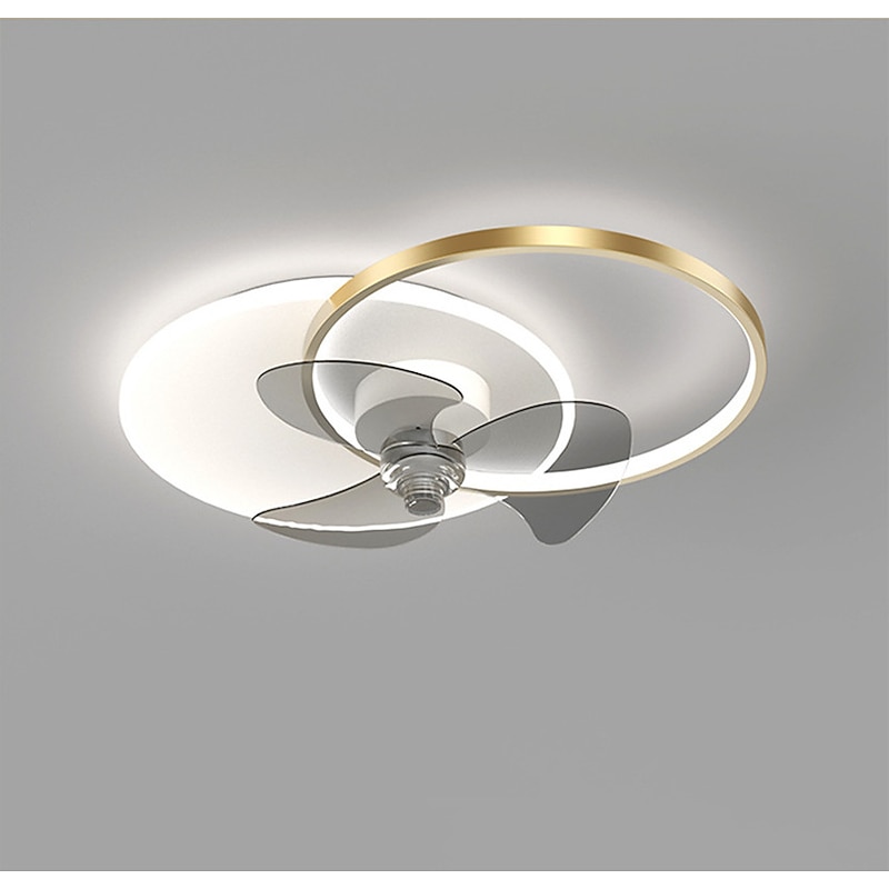 60 cm LED Ceiling Fan Light Circle Design Black Gold Metal Modern Style Painted Finishes LED Modern 220-240V2