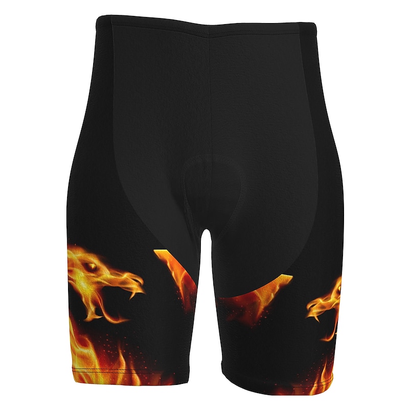 Men's Cycling Shorts Bike Shorts Graphic Patterned Bike Shorts Pants Padded Shorts / Chamois with 3 Rear Pockets Mountain Bike MTB Road Bike Cycling 3D Pad Cycling Quick Dry Reflective Strips Sports3