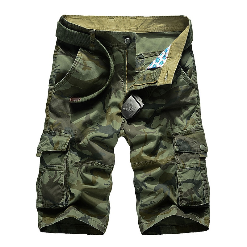 Men's Tactical Shorts Cargo Shorts Camo Shorts Camo / Camouflage Ripstop Breathable Sports & Outdoor Military Yellow Army Green3