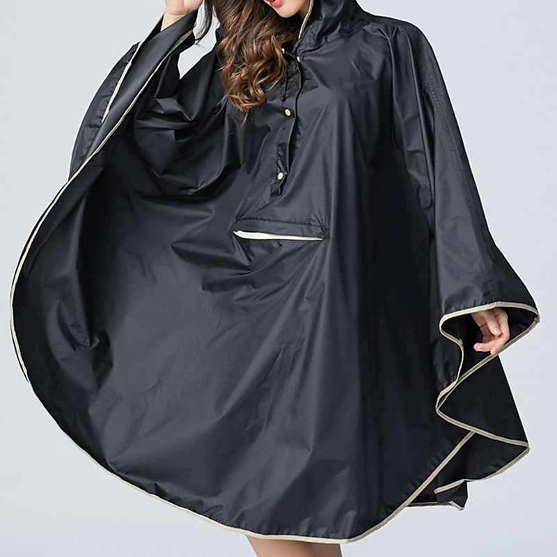 Men's Women's Rain Poncho Waterproof Hiking Jacket Rain Jacket Outdoor Waterproof Windproof Quick Dry Lightweight Raincoat Poncho Top Fishing Climbing Beach Black Yellow Royal Blue Blue2