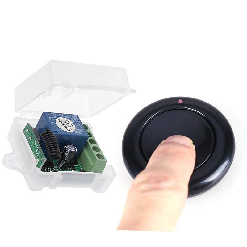 LITBest Smart Switch AK-RK01SY+AK-SOS Black for Daily / Living Room / Bedroom Remote Controlled / Creative / Easy to Install Remote Wireless 12 V