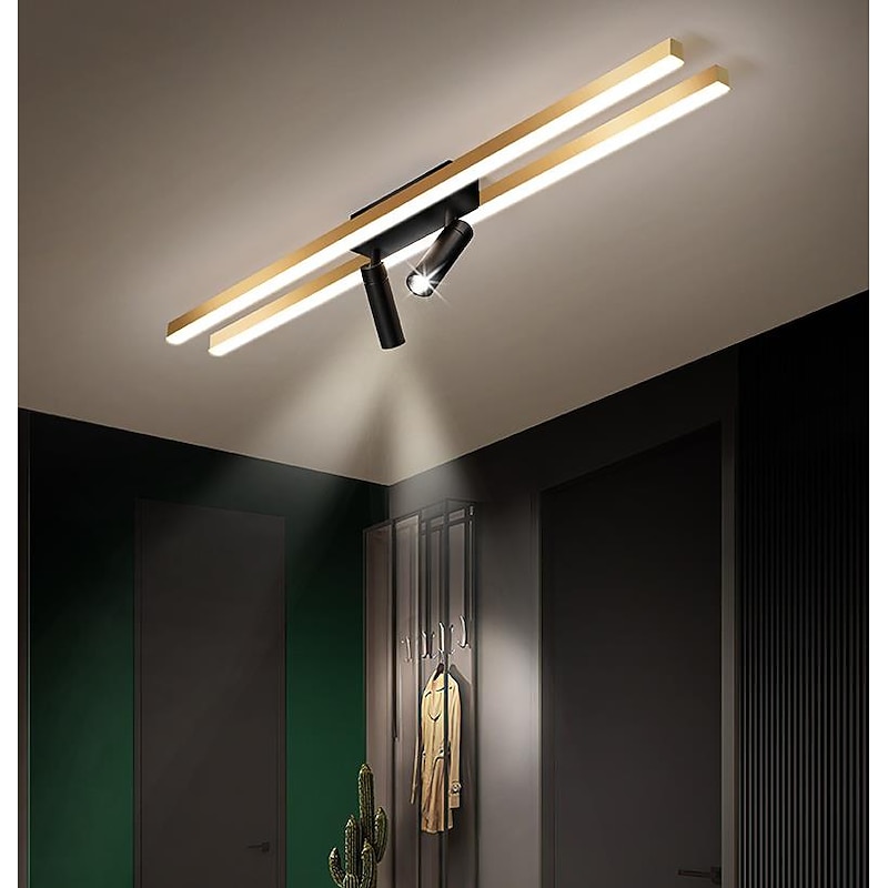 80 cm LED Dimmable Ceiling Light With Spot Light LED Flush Mount Lights Metal Artistic Style Stylish Painted Finishes Artistic LED 110-240 V3