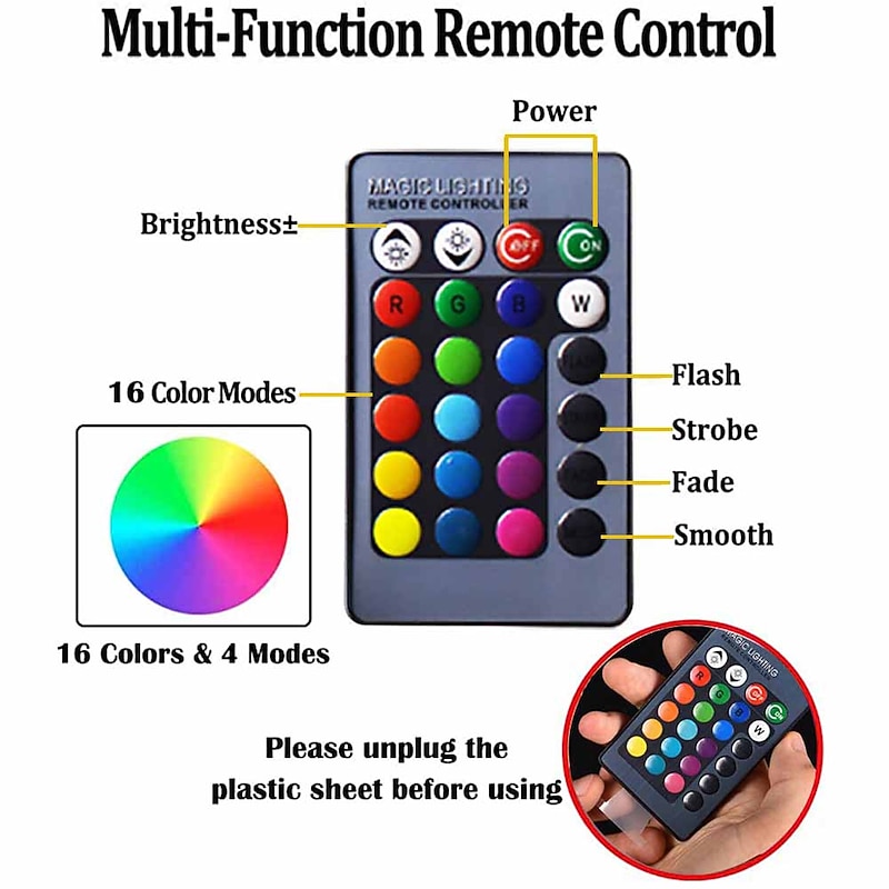 Unicorn 3D Nightlight LED Night Light Color-Changing / Adorable / Decoration Remote Control / Touch Dimmer / Gradient Mode Valentine's Day / Christmas AA Batteries Powered / USB 1pc4