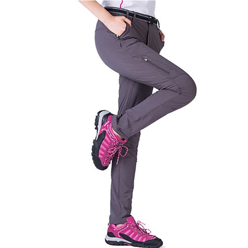 Women's Hiking Pants Trousers Summer Outdoor Skin Friendly Comfort Multi-Pockets Quick Dry Pants / Trousers Dark Grey Black Hunting Fishing Climbing L XL XXL XXXL 4XL2