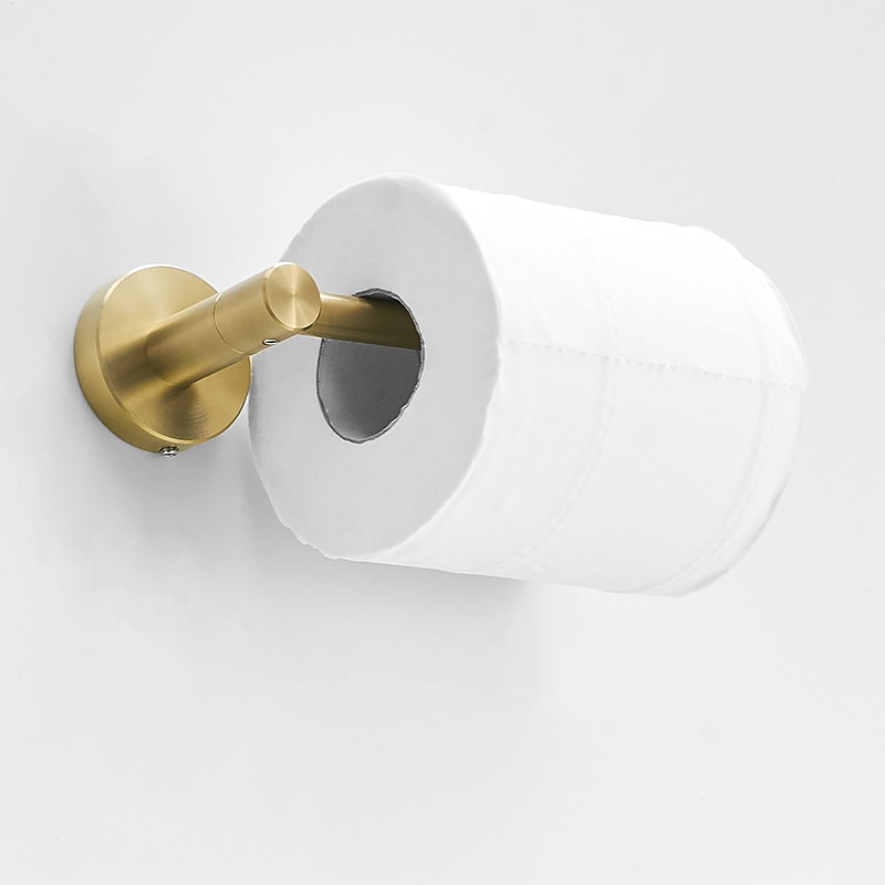 Brushed Brass Towel holder Bathroom Accessory Set Include Towel Bar Robe Hook and Towel Ring New Design Modern Stainless Steel Material Wall Mounted Golden 3pcs2