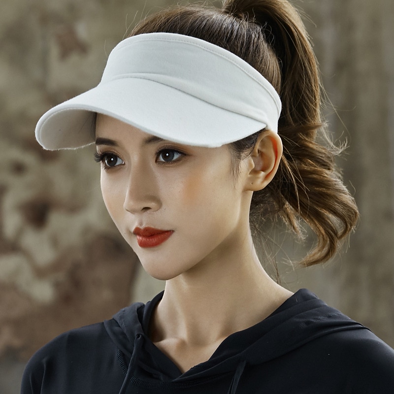 Cotton Baseball Cap Running Cap Visor Hats Men's Women's Hat Solid Colored Adjustable Lightweight Breathable for Fitness Running Jogging Autumn / Fall Spring Summer White Black Purple3