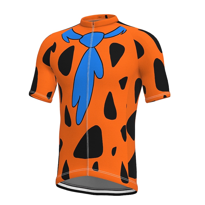 Men's Cycling Jersey Graphic Patterned Funny Short Sleeve Bike Jersey Top with 3 Rear Pockets Mountain Bike MTB Road Bike Cycling Quick Dry Soft Reflective Strips Back Pocket Sports Yellow Blue Orange4