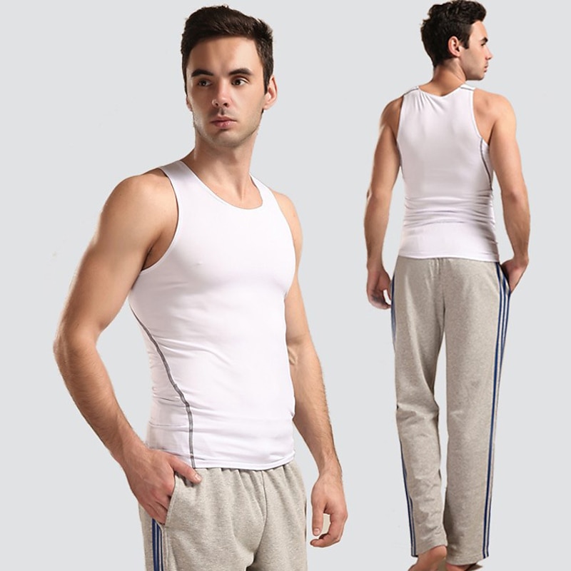 Men's Gym Tank Top Compression Tank Top Sleeveless Vest / Gilet Athletic Summer Solid Colored Quick Dry Soft Moisture Wicking Breathable Gym Workout Active Training Jogging Sportswear Activewear4