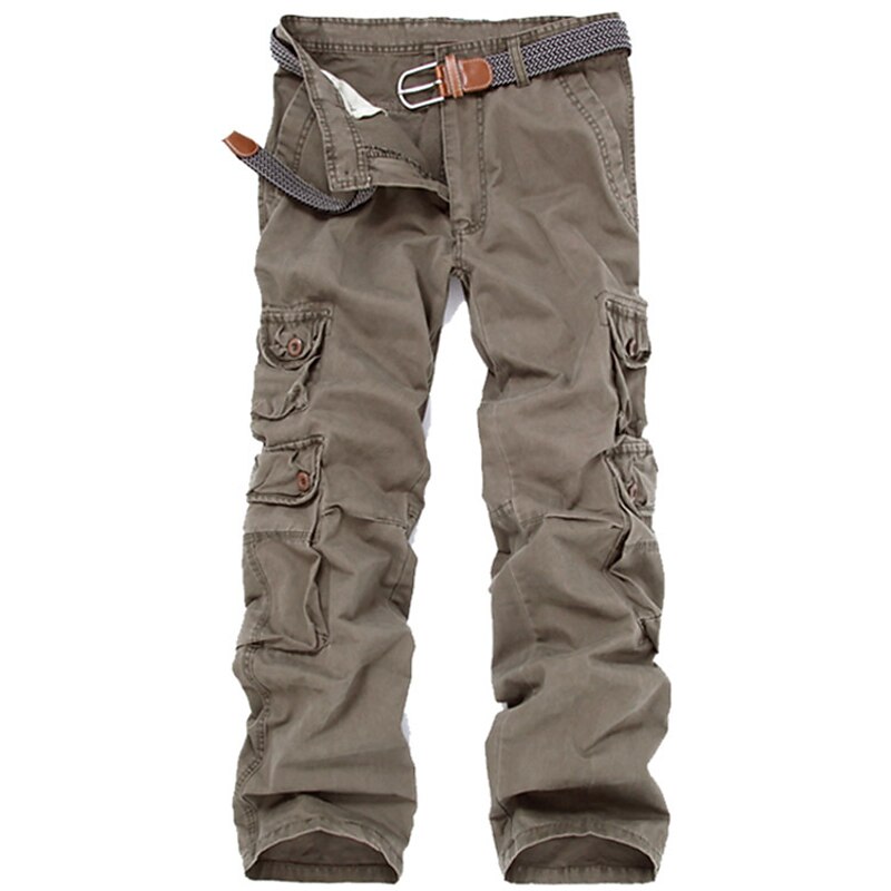 Men's Hiking Pants Trousers Work Pants Hiking Cargo Pants Camo Summer Spring Winter Outdoor Ripstop Multi-Pockets Soft Wear Resistance Pants / Trousers Black Army Green Cotton Work Hunting Fishing 28