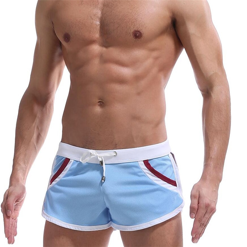 Men's Running Shorts Athletic Shorts Drawstring Stripe-Trim Bottoms Athletic Athleisure Breathable Soft Quick Dry Fitness Gym Workout Marathon Sportswear Activewear Stripes Black / Orange Black White4