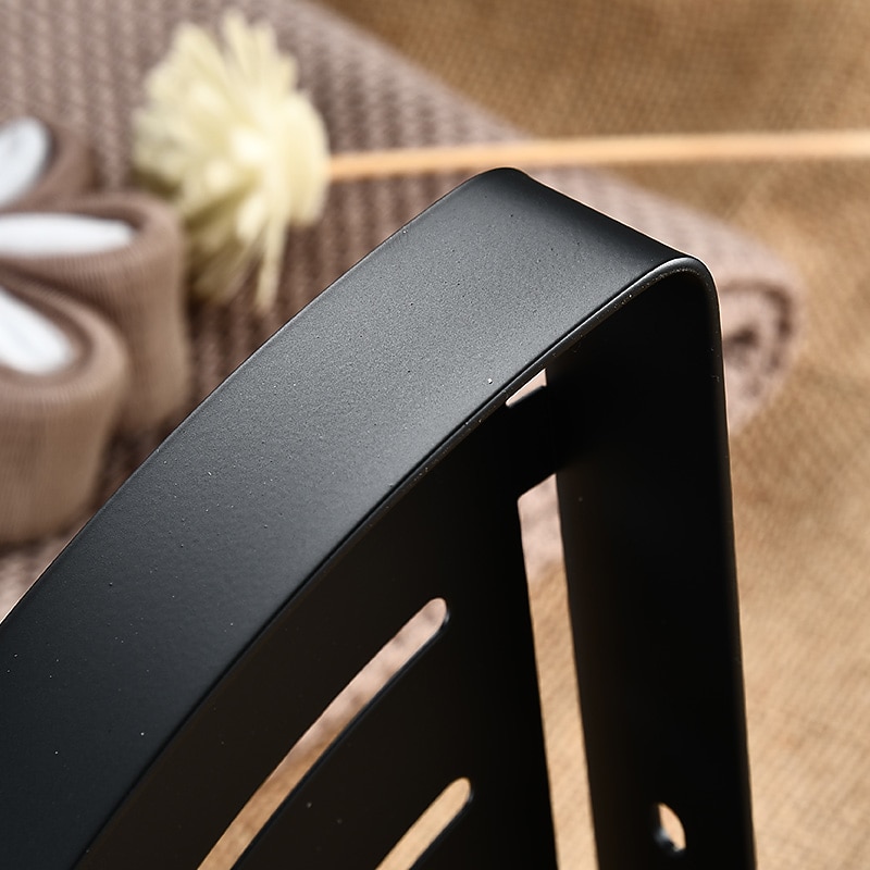 Bathroom Shelf New Design Multifunction Triangle Bath Corner Shelf Stainless Steel Wall Mounted Matte Black and Silvery 1pc4