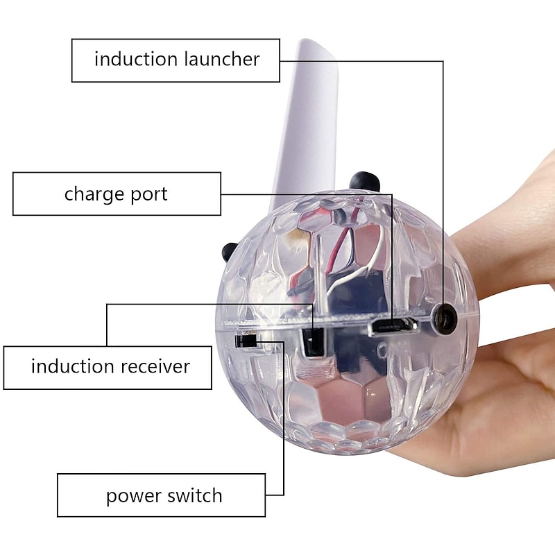 Magic Flying Ball Toy - Infrared Induction RC Drone, Disco Light LEDs, Rechargeable Indoor Outdoor Helicopter - for Boys Girls Festive Teens Tweens & Adults4