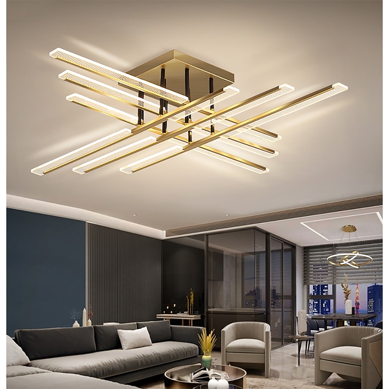 8/12 Heads LED Dimmable Ceiling Light Nordic Style Flush Mount Lights Acrylic 110-120V 220-240V3